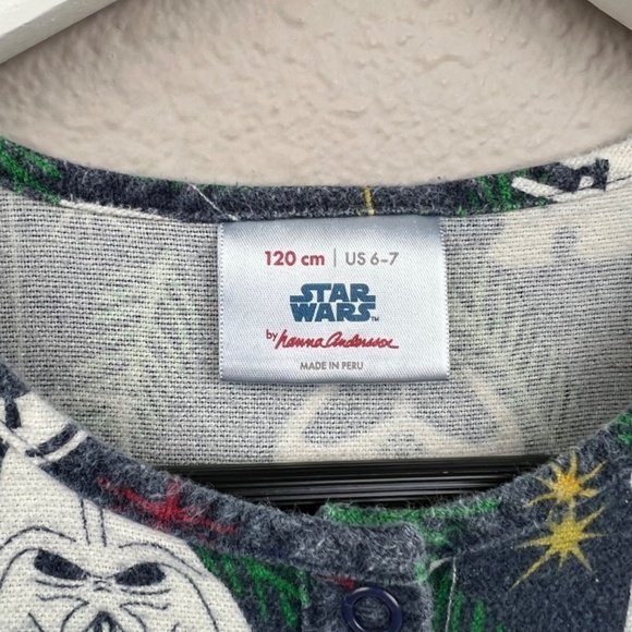 Hanna Andersson Star Wars Christmas Flannel Night Gown Sz 120 6-7 - Picture 3 of 7